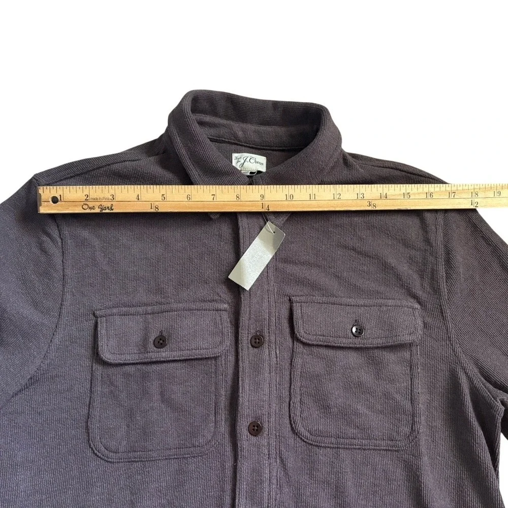 J.Crew Long Sleeve Texture Sweater Workshirt Shirt Men S Brown Cotton Poly Blend